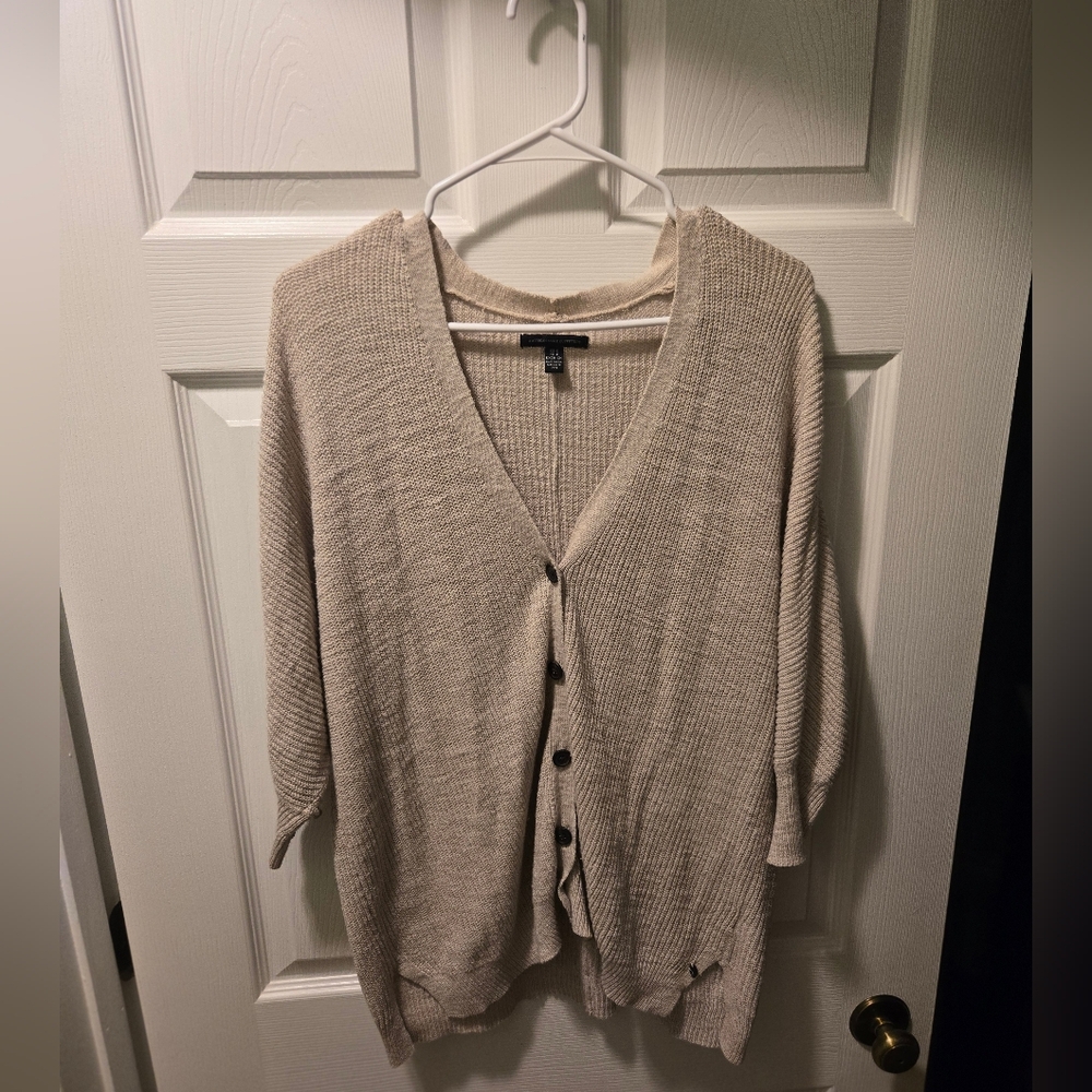 Women's Beige Cardigan Sweater